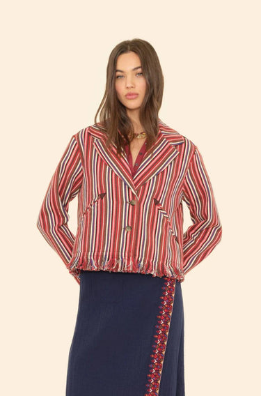 Onyx Stripe Garett Jacket-JACKETS & OUTERWEAR-Xirena-Debs Boutique